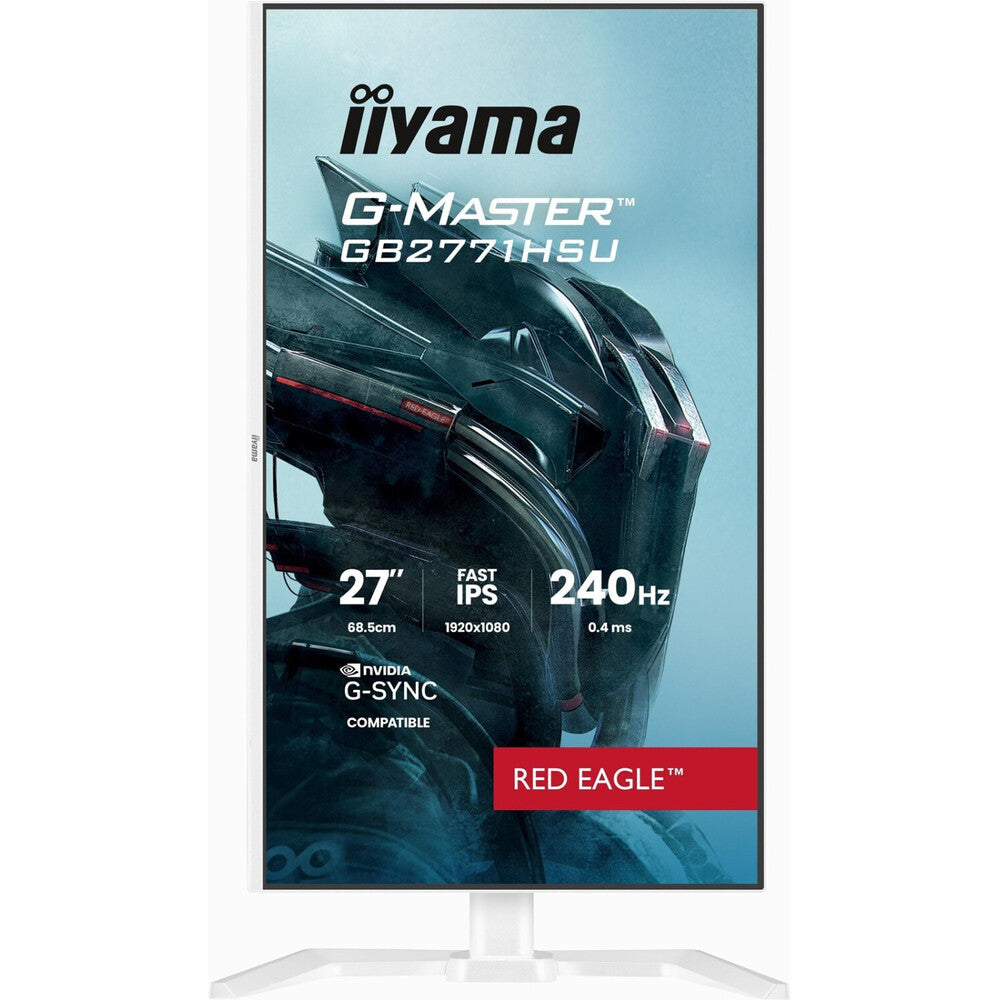 iiyama G-MASTER GB2771HSU-W1 - Moniteur Gaming IPS Rapide 27 Pouces (Réglable en Hauteur, Hub USB, Design Blanc)
