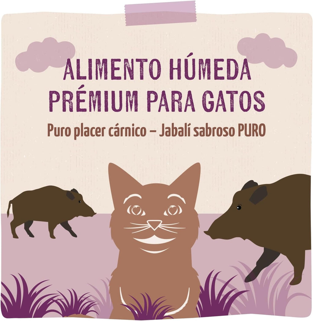 [Peut être servi frais pour l'été] MjAMjAM Nourriture humide pure pour chat sanglier - 400 g x 6