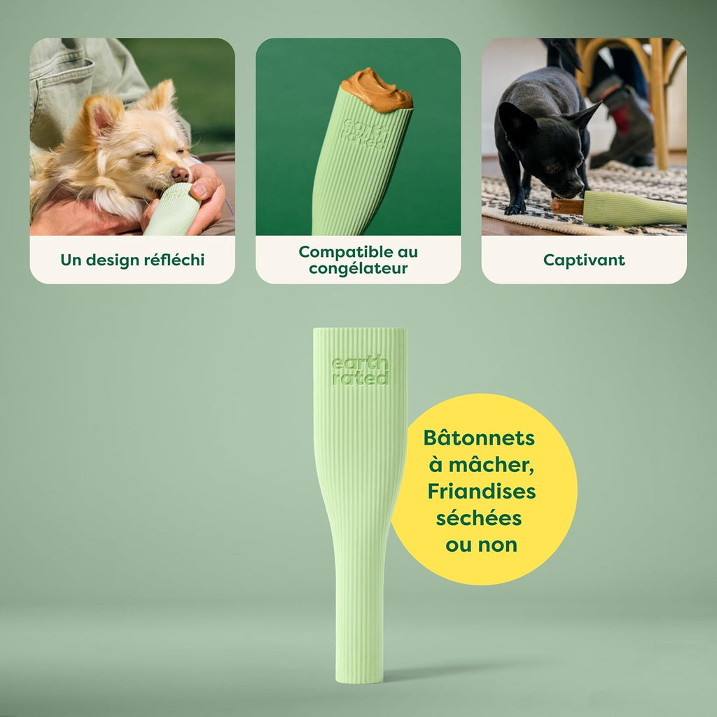 EARTH RATED Jouet d'enrichissement pour chiens adultes et chiots - Vert - Taille S