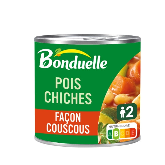 BONDUELLE Pois Chiches Cuisinés à la Sauce pour Couscous 400g