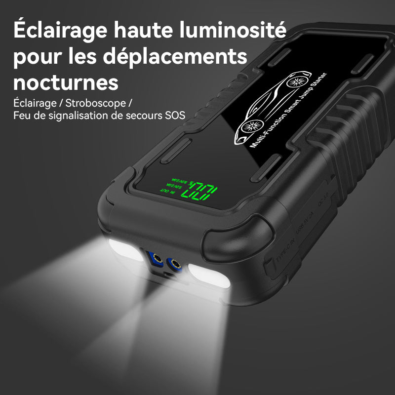 Démarreur de Voiture Porbi S903 2000A Peak Bloc d'Alimentation de Démarreur Portable, Booster de Batterie 20000mAh pour Véhicules Essence et Diesel 12V, SUV, Fourgonnette et Moto