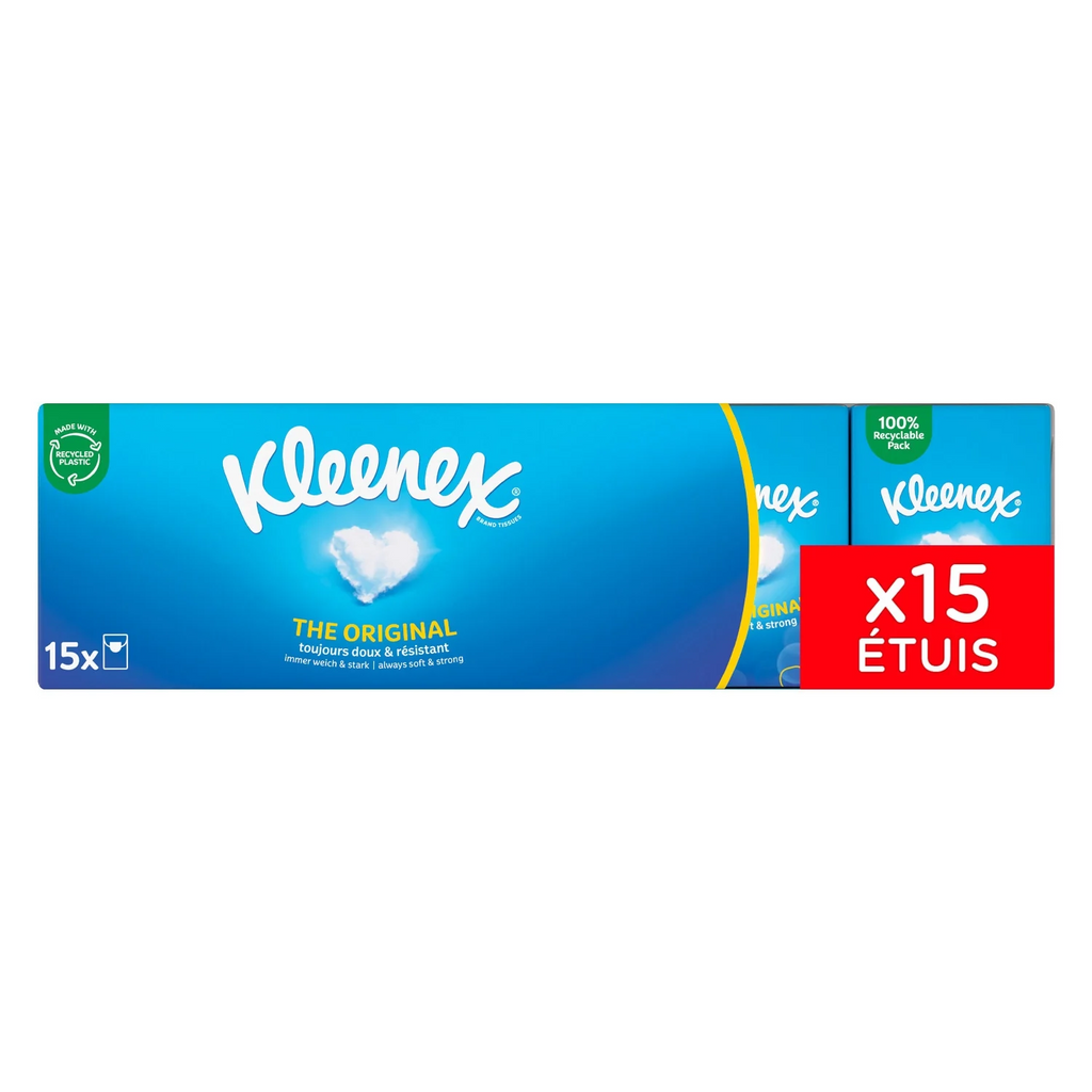 Kleenex Original Mouchoirs Mini Boîtes Lot de 15