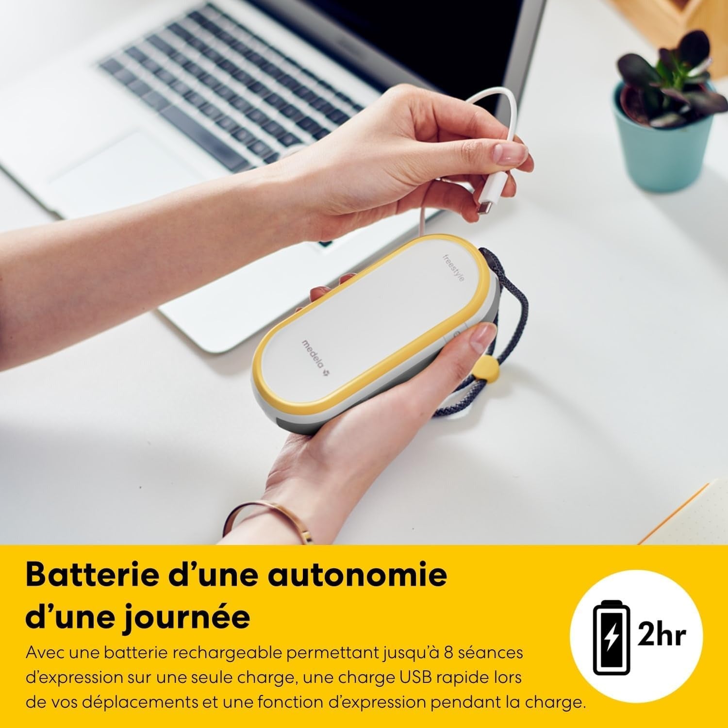 MEDELA Freestyle Hands-Free - Tire-lait électrique double, coquilles 21/24 mm