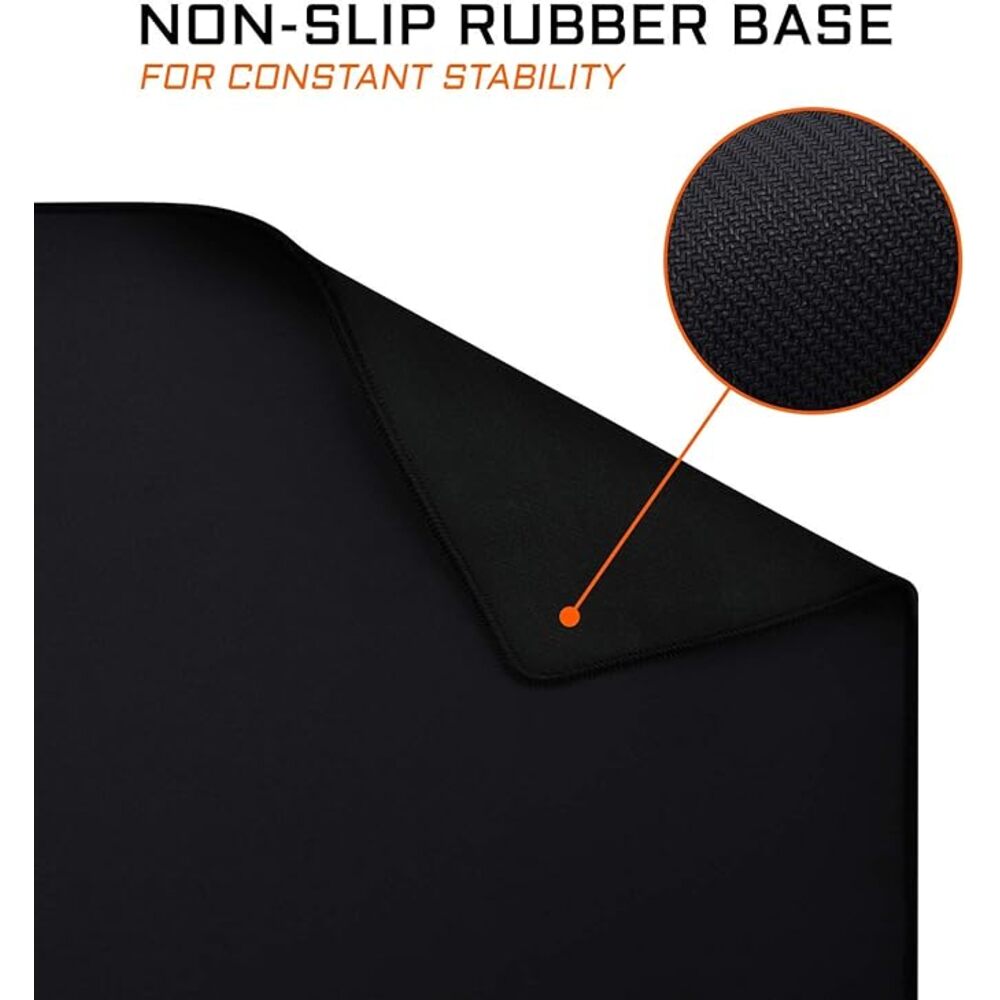 THE G-LAB Pad Caesium Tapis de Souris Gaming XL (450 x 400 mm) Surface Lisse, Base Antidérapante - Noir