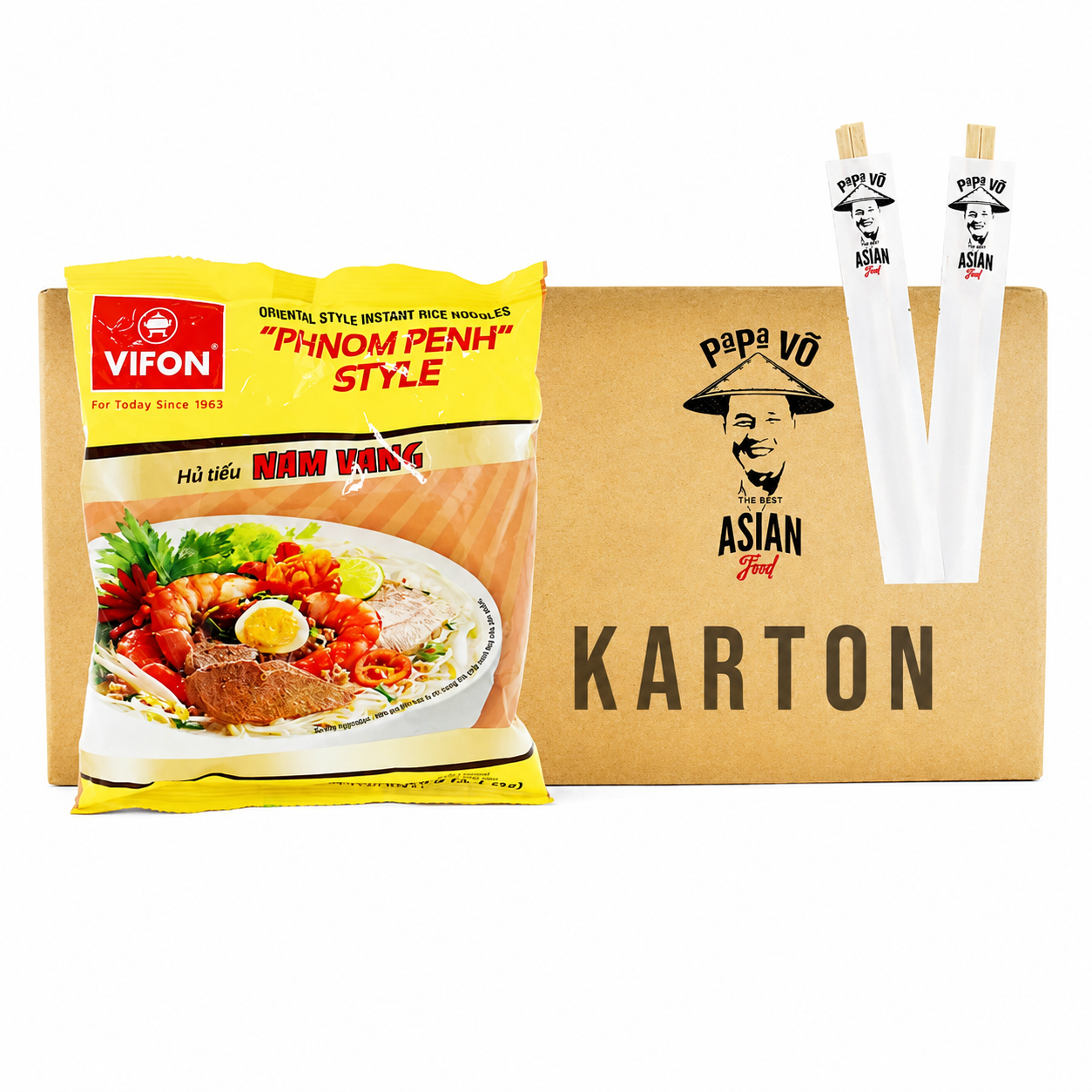 VIFON Lot de 30 paquets de nouilles de riz instantanées Hu Tieu Nam Vang - 30 x 60 g