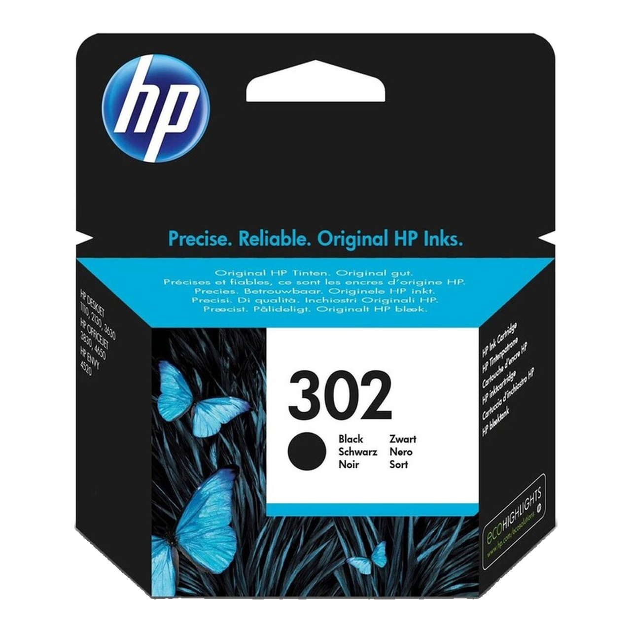 HP Cartouche d'encre d'origine 302 Black F6U66AE#UUS