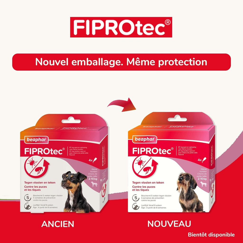 BEAPHAR Fiprotec Spot On pour chiens 2-10 kg 4 pipettes