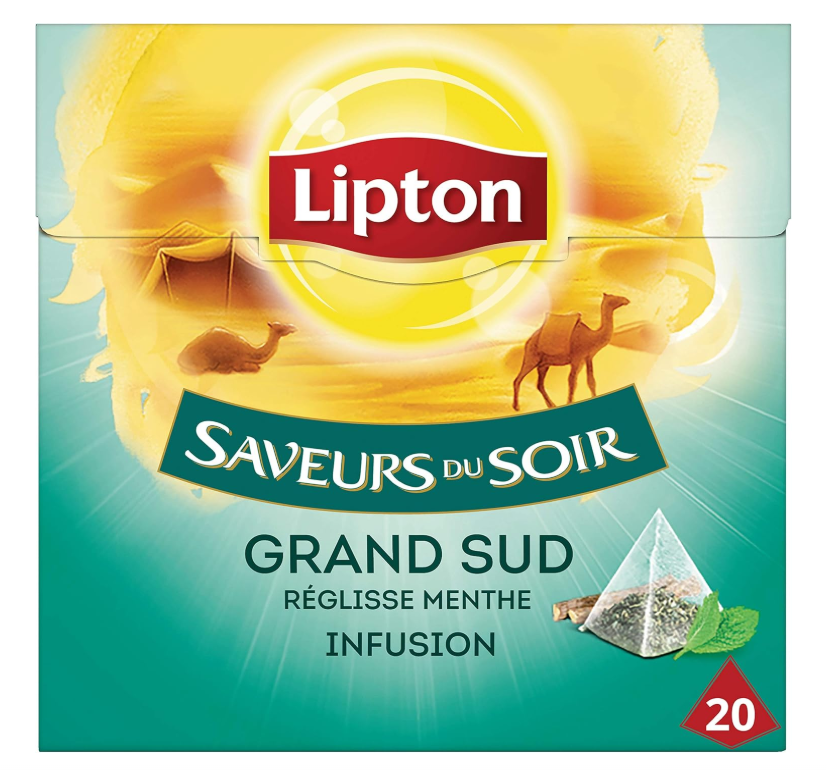 Lipton Thé glacé Afrique du Sud réglisse menthe 20 sachets de thé