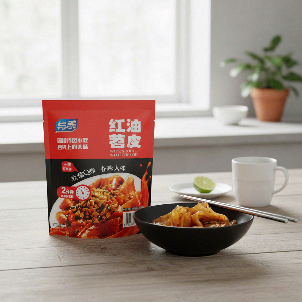 Yumei Nouilles larges à l'huile de piment 210 g