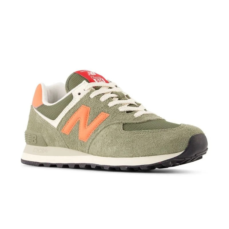 New Balance 574 Olivine/Flare