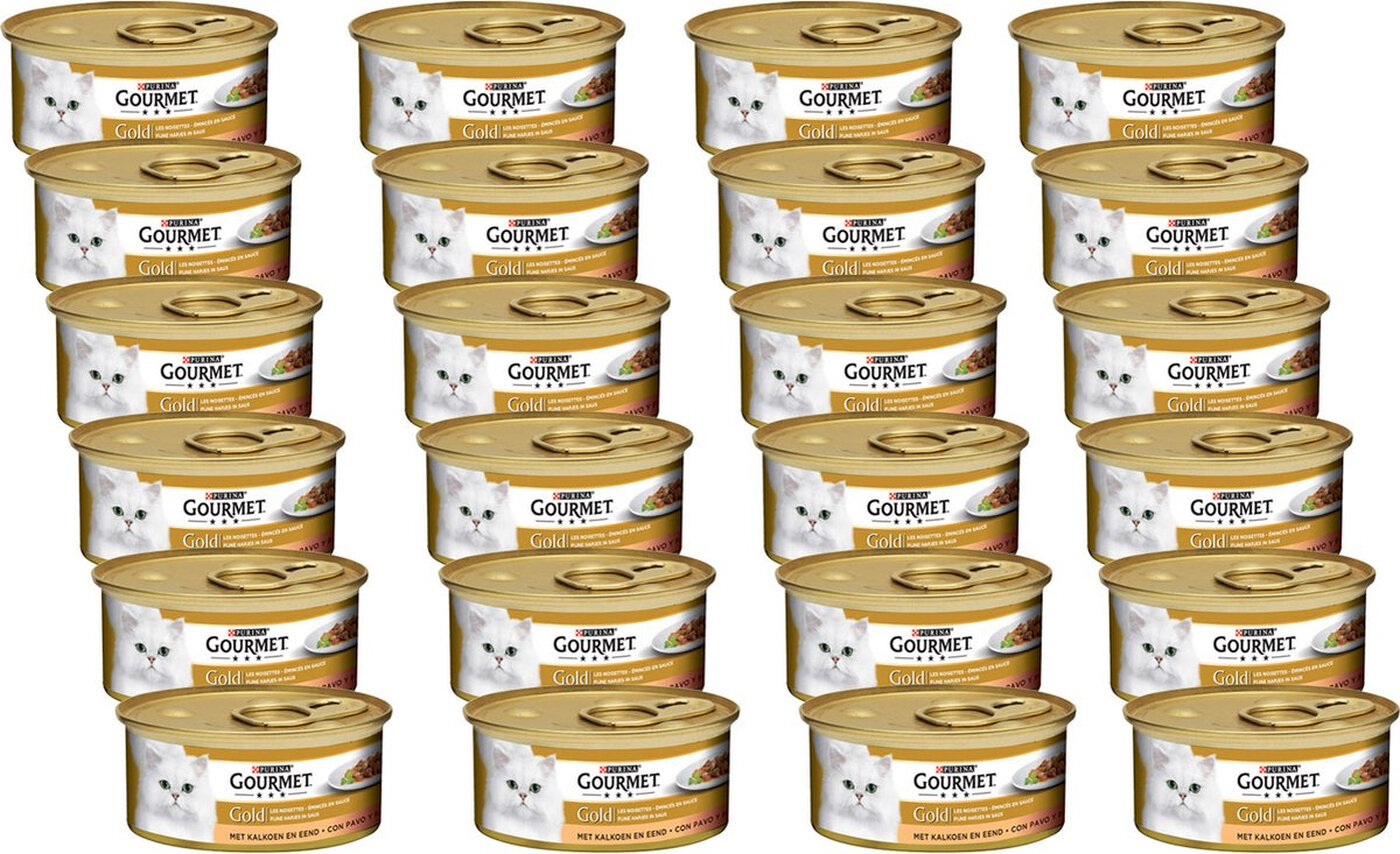Gourmet Gold Aliment humide pour chat Canard et dinde 24 x 85 g