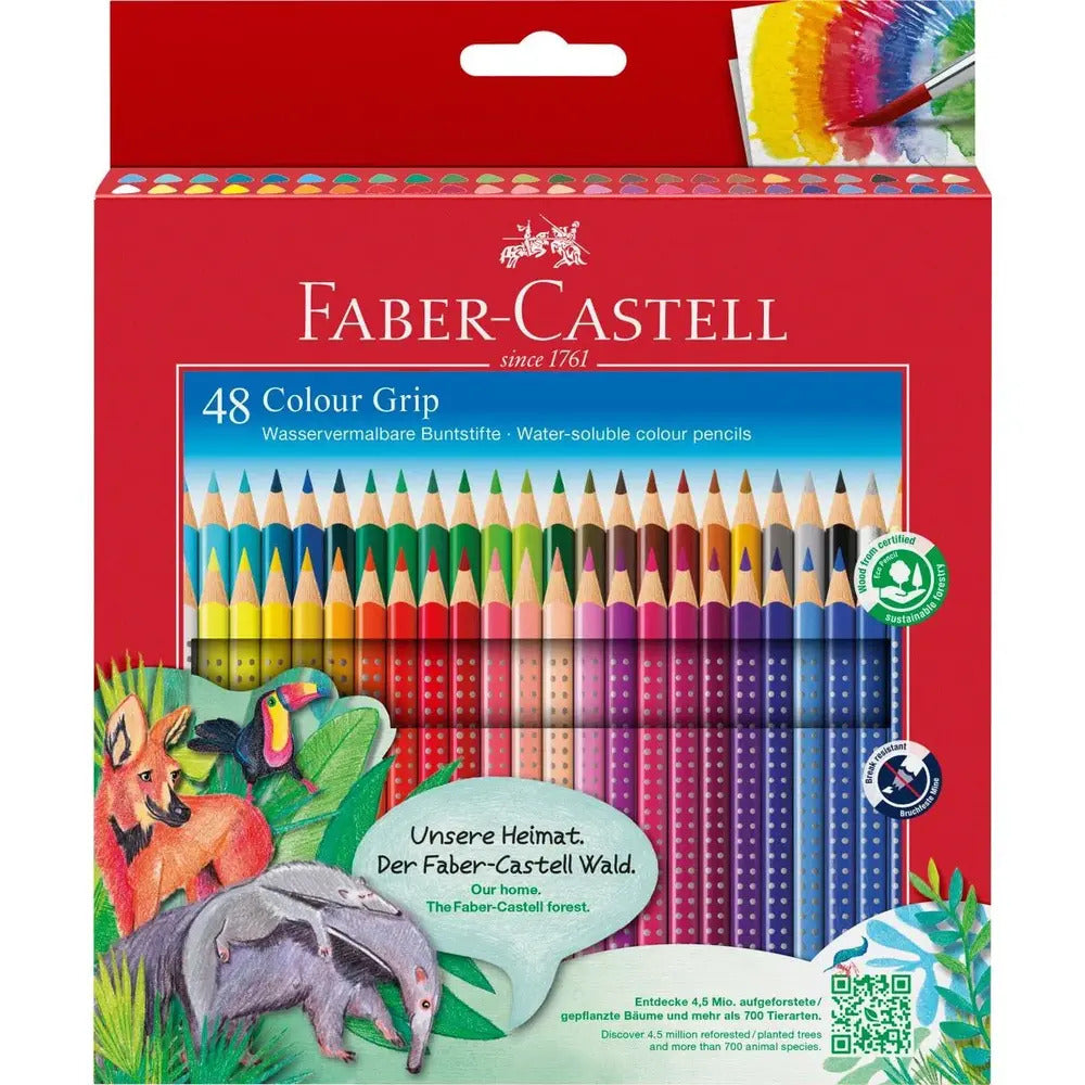 FABER-CASTELL Colour Grip Set de 48 crayons de couleur