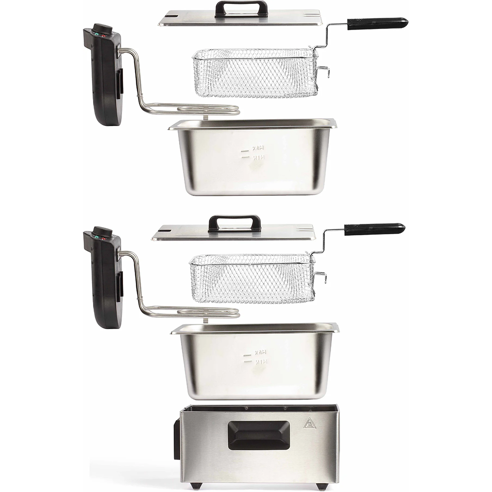 Livoo Friteuse double 2x3l 3300w inox - DOC217 - Livoo