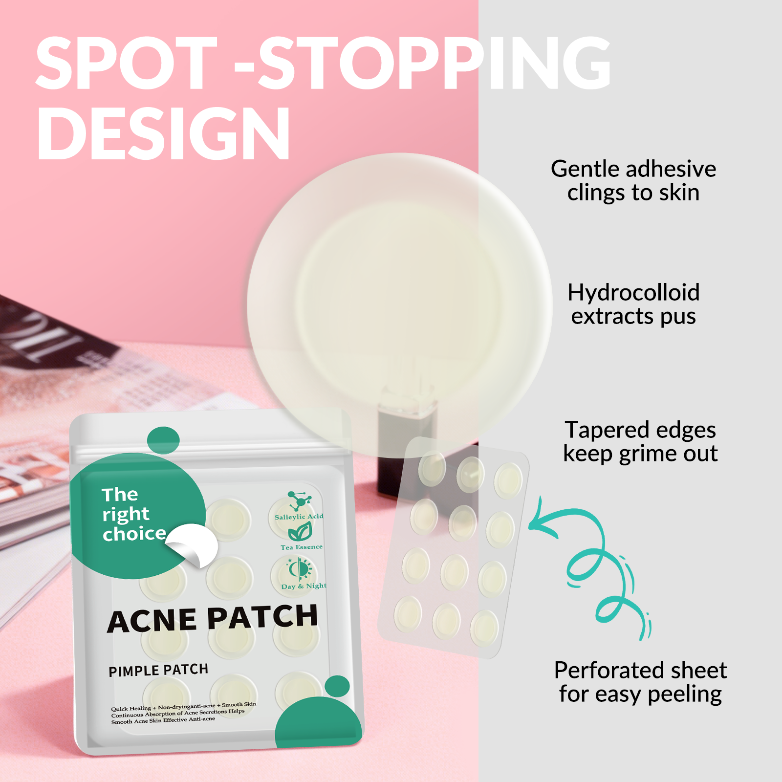 GAONLY Patch anti-acné – Lot de 10 feuilles de 12 patchs