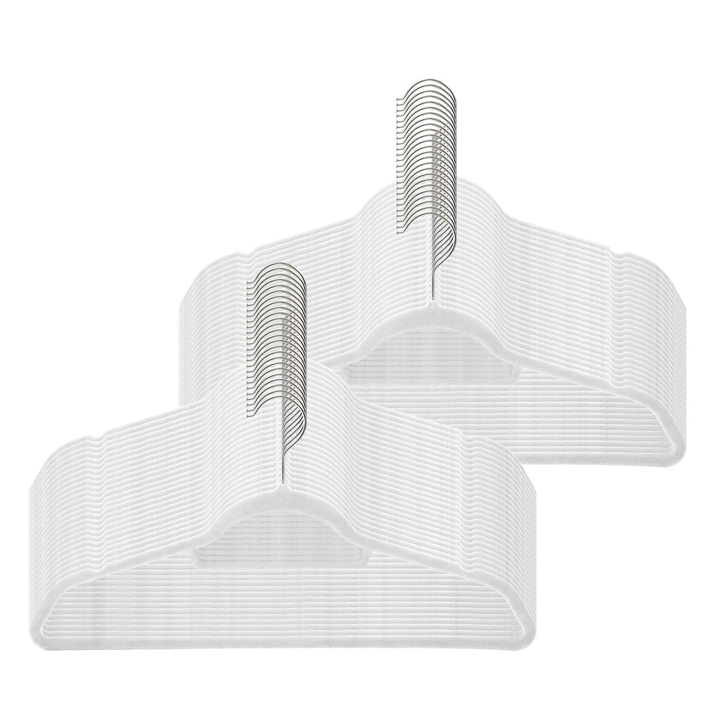JOYFURNOS Lot de 50 cintres antidérapants, cintres en velours avec crochet antirouille pivotant à 360° et barre à cravates intégrée, profil fin et peu encombrant 42,7x22x0,6 cm