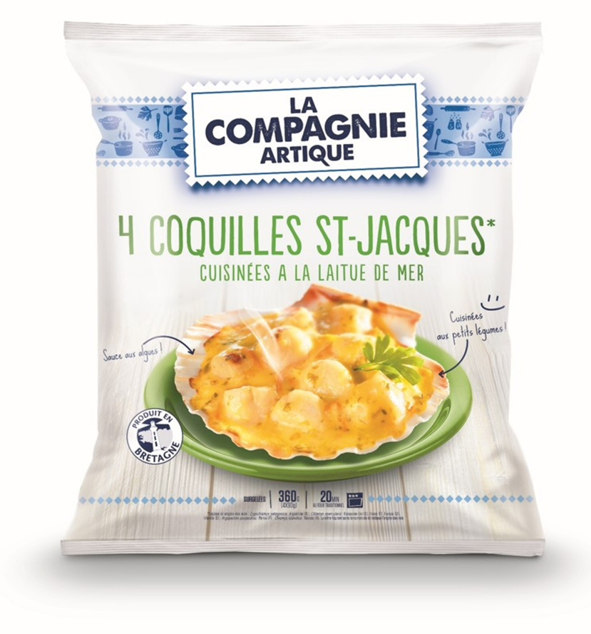La Compagnie Arctique 4 Saint-Jacques cuisinées à la laitue de mer - 4 x 90 g