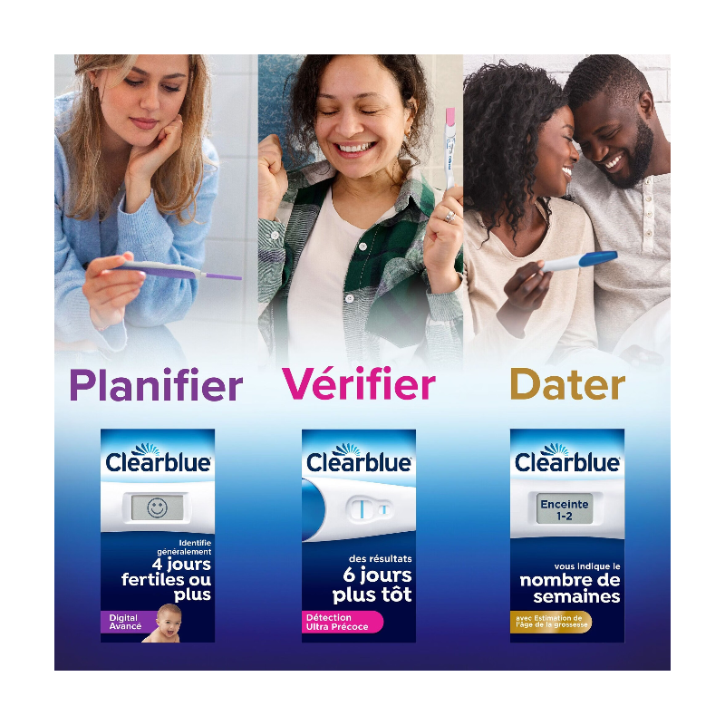 CLEARBLUE - Test de Grossesse avec Estimation de l'âge - 2 Unités
