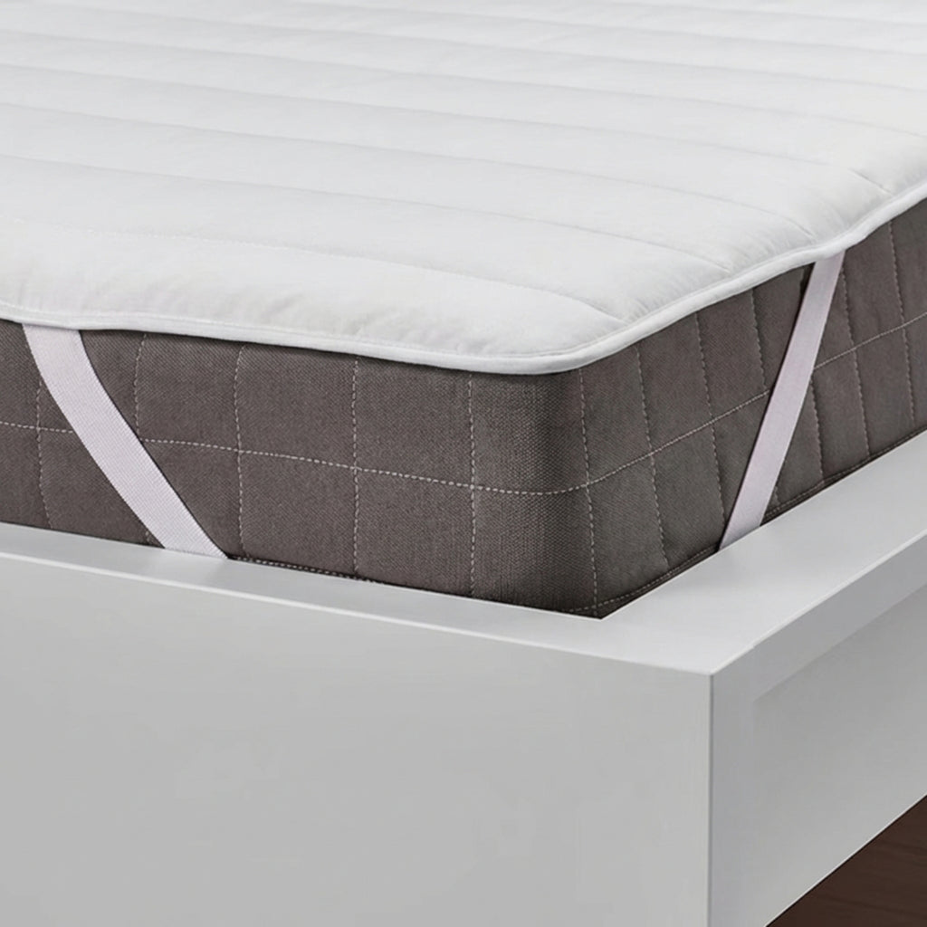 MENDALE Surmatelas 5 cm, souple et soutenant, confortable et durable, avec sangles élastiques pour un ajustement facile, hypoallergénique et lavable en machine, 90 x 200 cm