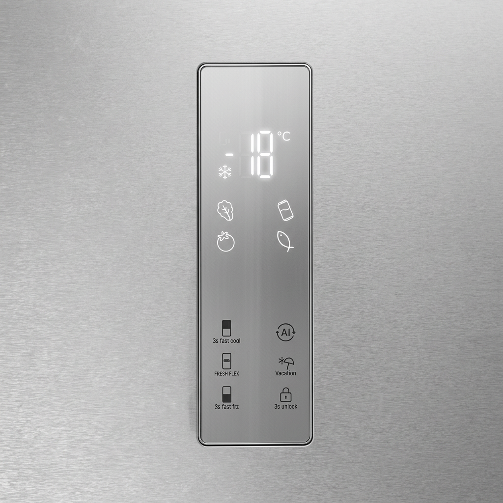 Dreame Réfrigérateur Combo DRB450WMBDEU 456 L, Classe énergétique D, Gris