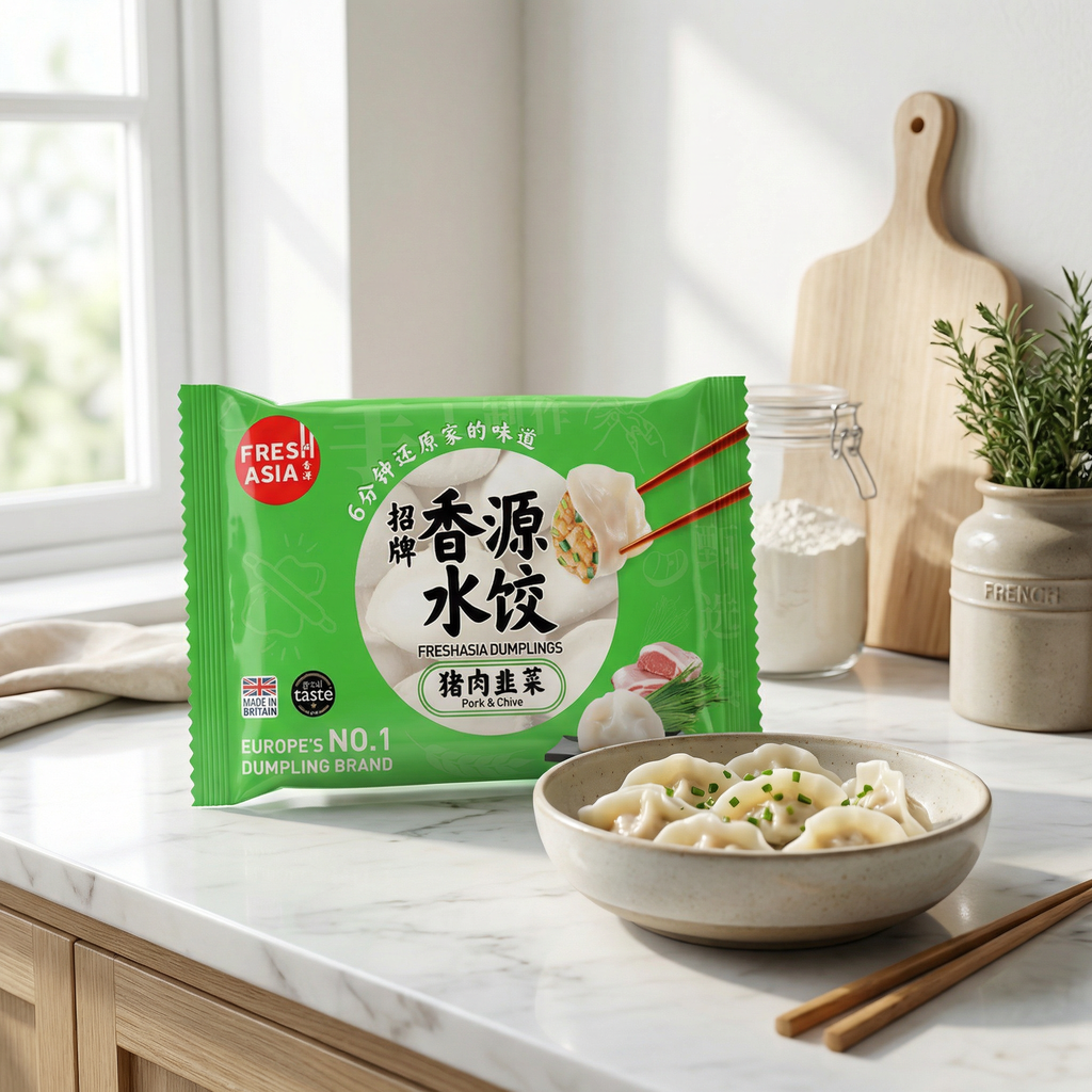 FRESHASIA Raviolis chinois au porc et à la ciboulette - 400 g