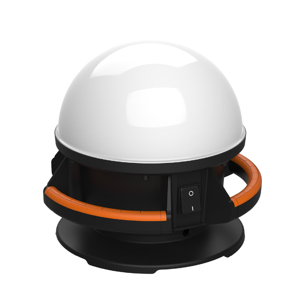 KYF Projecteur de chantier hybride 50 W 360 ° à pince, 5 500 lm, avec batterie externe