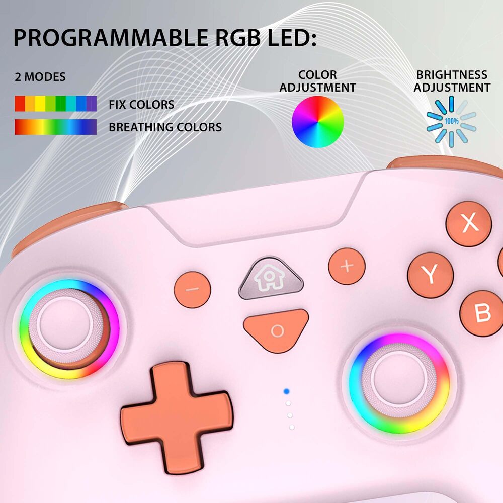SUBSONIC Manette Sans fil SW2 et SW avec LED rose