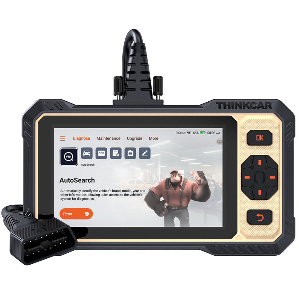 THINKCAR ThinkScan 662 Outil de diagnostic OBD2 avec 12 fonctions de réinitialisation + diagnostic 4 systèmes ECM/TCM/SRS/ABS, test actif, protocole CAN-FD et mises à jour gratuites