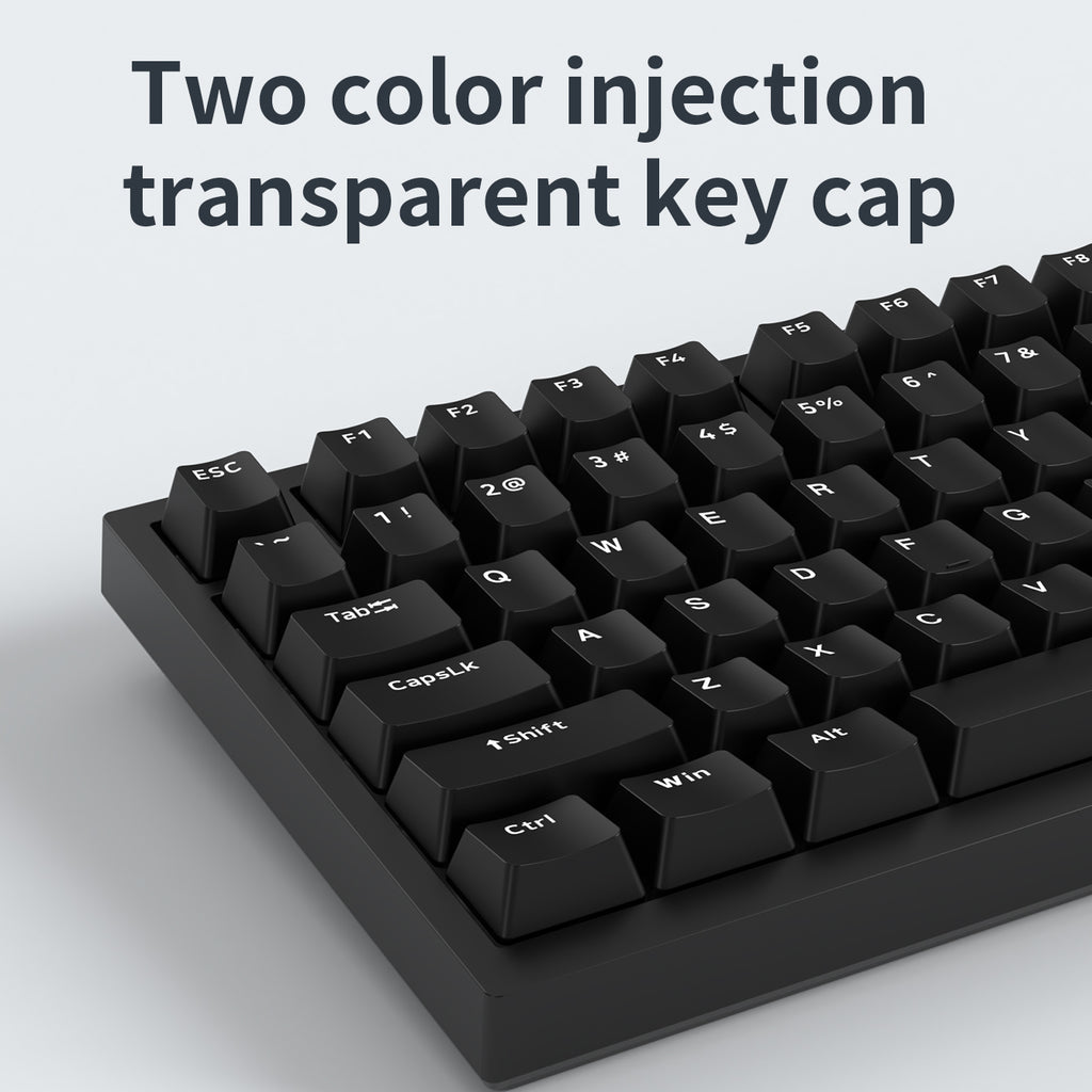 AJAZZ AK820 clavier mécanique filaire 75 %, disposition QWERTY US, interrupteurs linéaires remplaçables à chaud, montage sur joints (gasket mount), rétroéclairage blanc, 83 touches avec molette de volume CNC, mousse Poron, capuchons en PBT de profil
