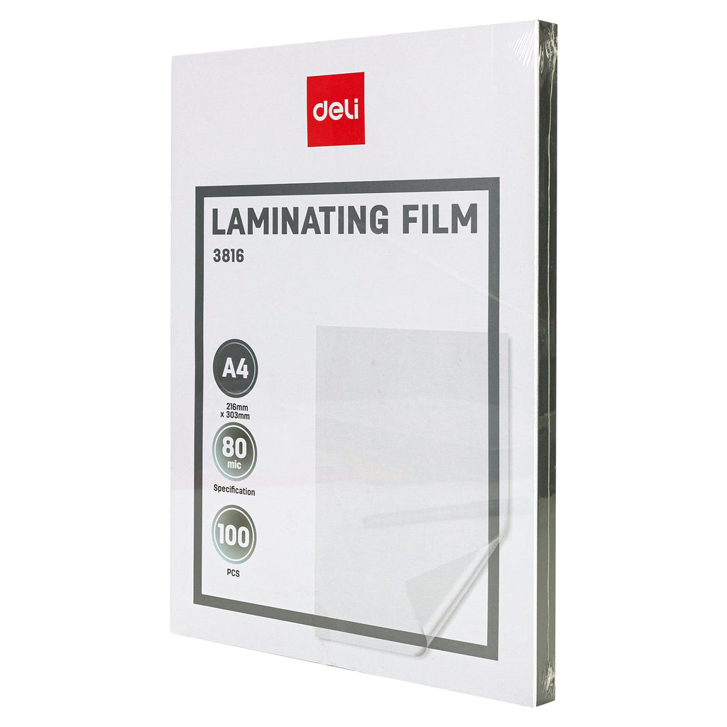 Deli Sachets de laminage, fournitures de protection de documents, format lettre, transparent, lot de 1