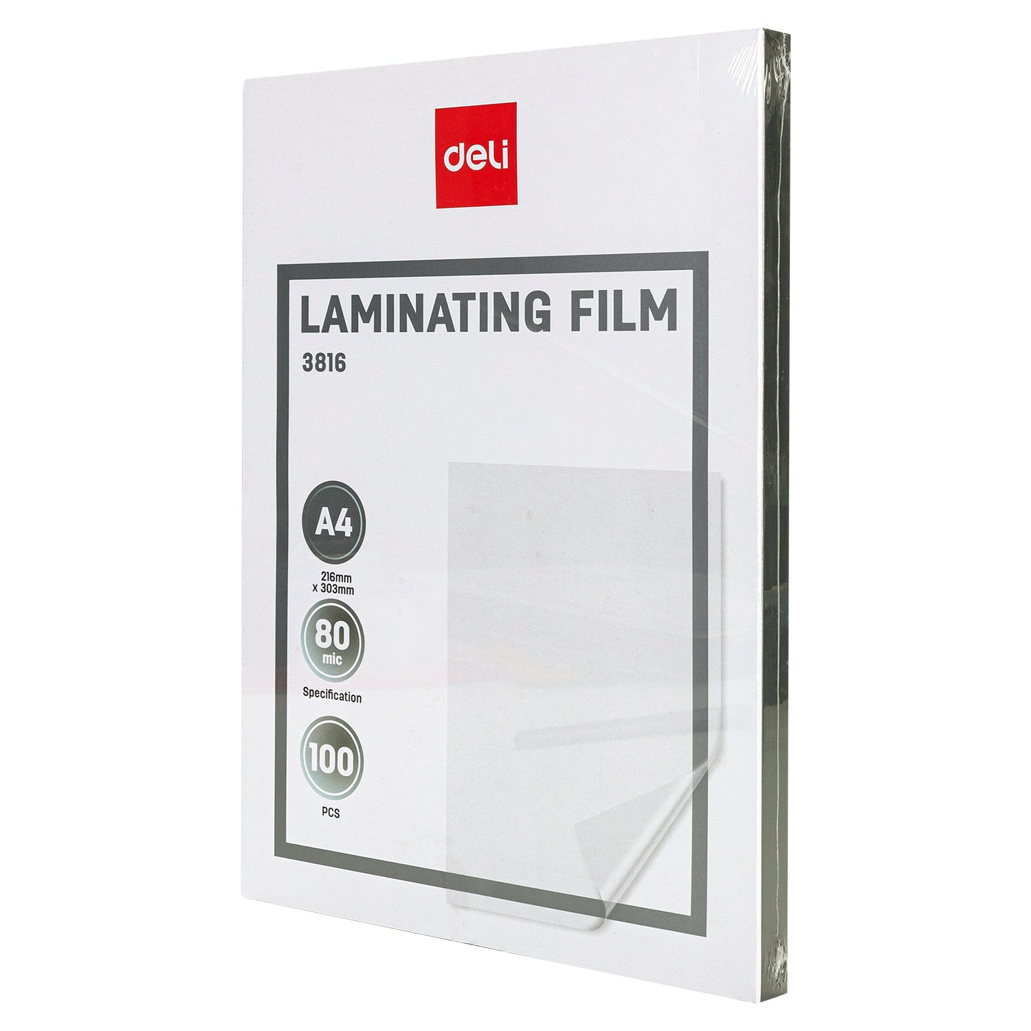 Deli Sachets de laminage, fournitures de protection de documents, format lettre, transparent, lot de 1