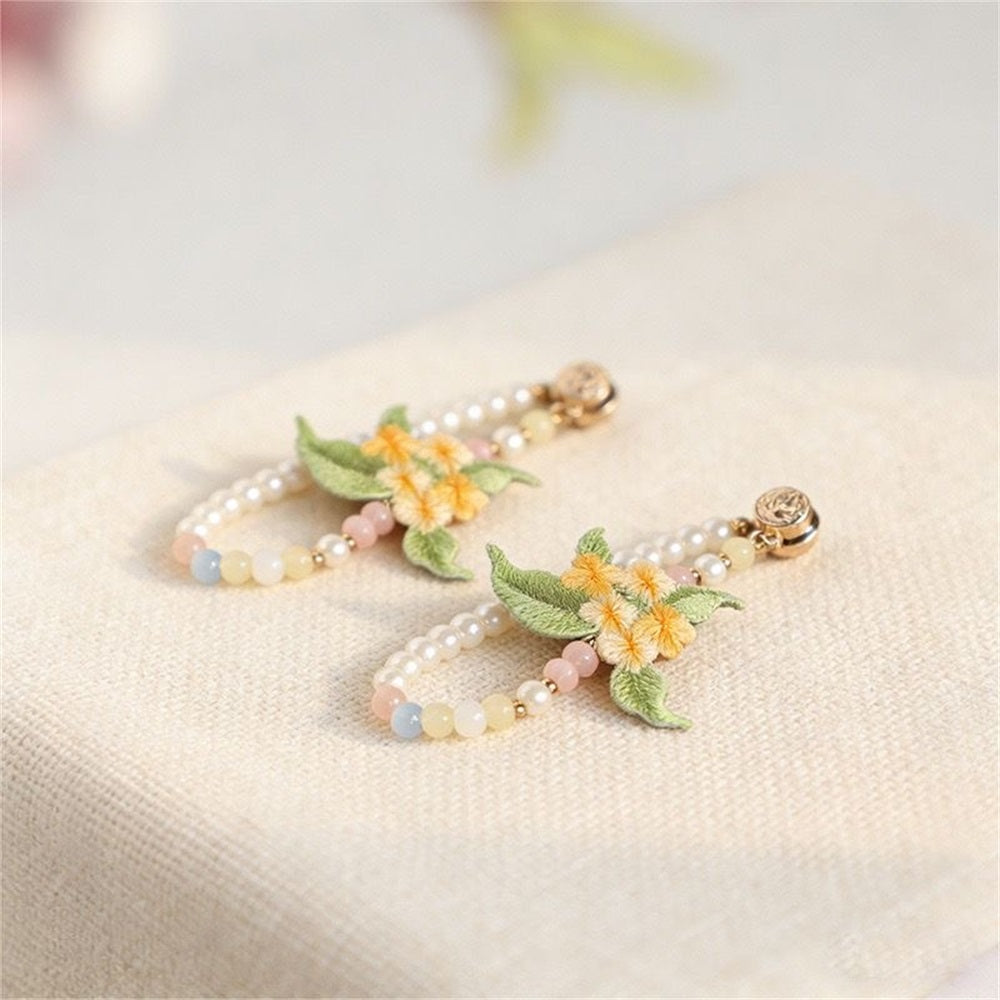 Huacan Boutons de manchette Fleurs de printemps