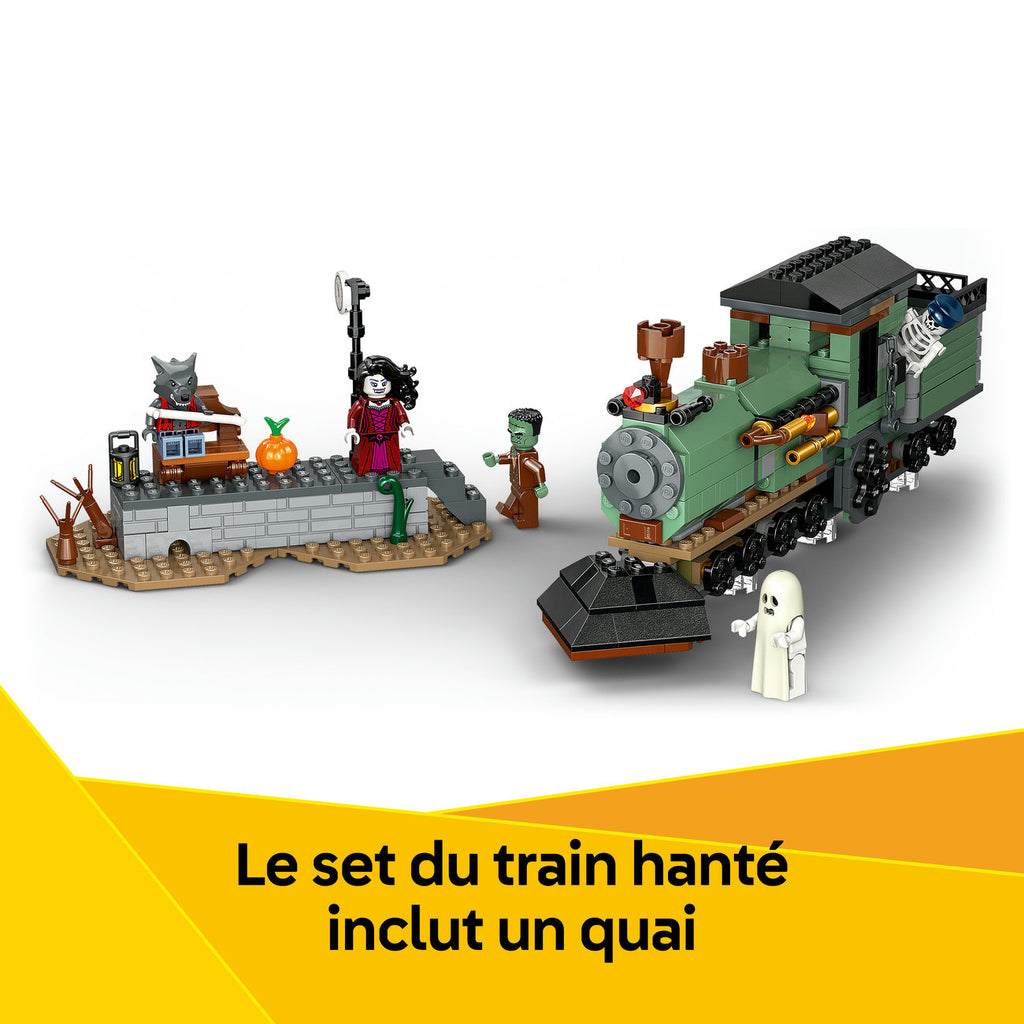 LEGO Creator 3 en 1 Maison Hantée, Bateau Fantôme & Train Fantôme 31167 Set de Construction Jouet (736 Pièces)