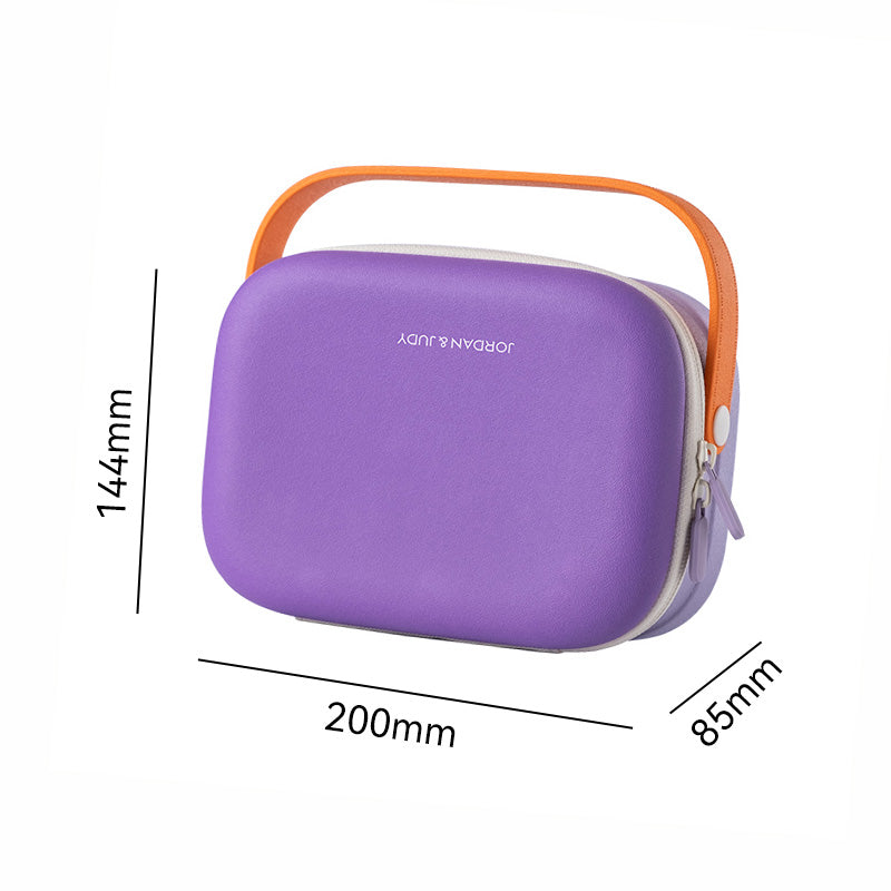 JORDAN&JUDY Trousse de toilette EVA, sac de rangement de voyage à compartiments, grande capacité, avec poignée, Violet