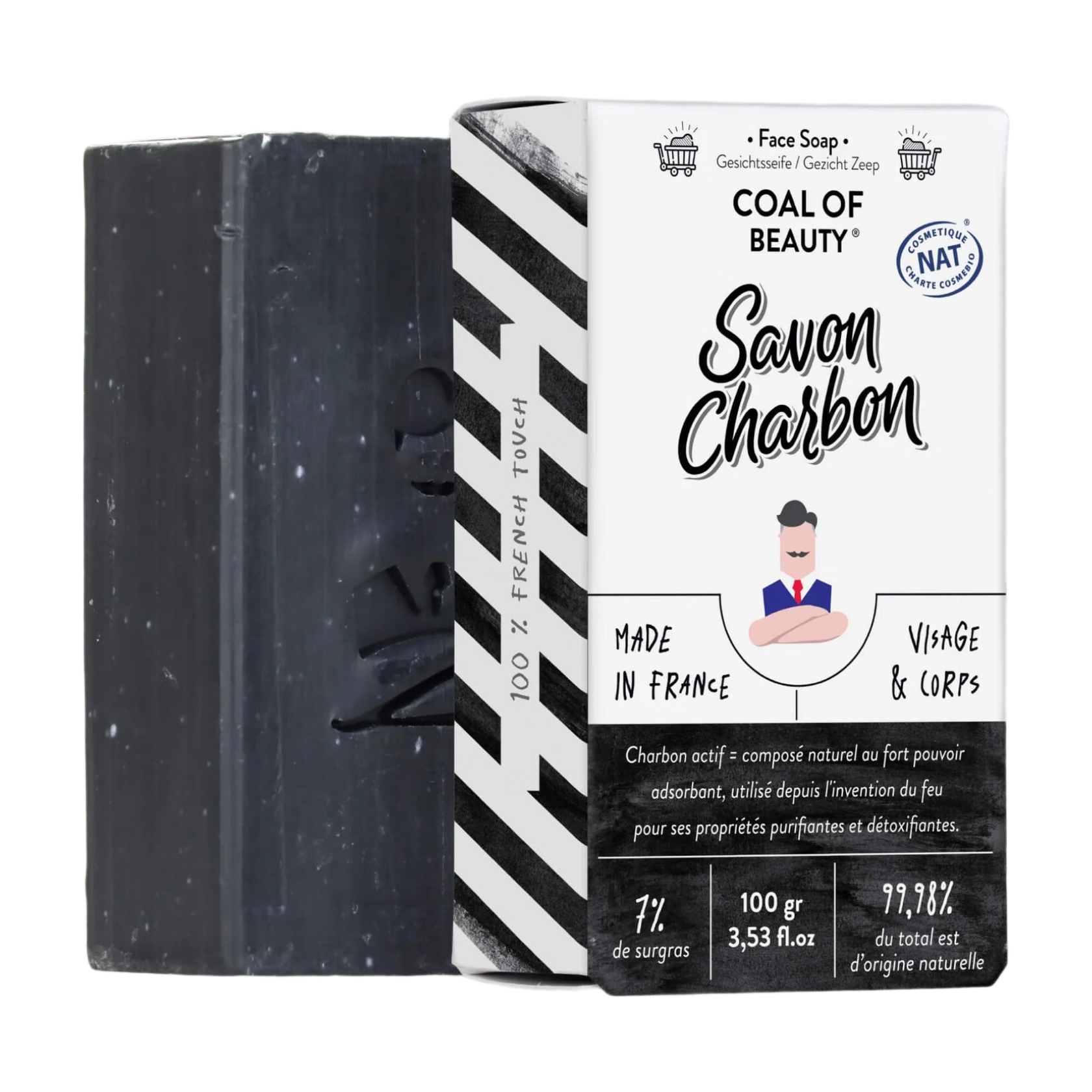 MONSIEUR BARBIER - Savon Surgras Visage Et Corps Coal Of Beauty - 100g
