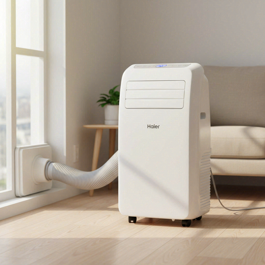 Haier AM09AA1TAA Climatiseur Portable 9000 BTU/h Blanc Classe A