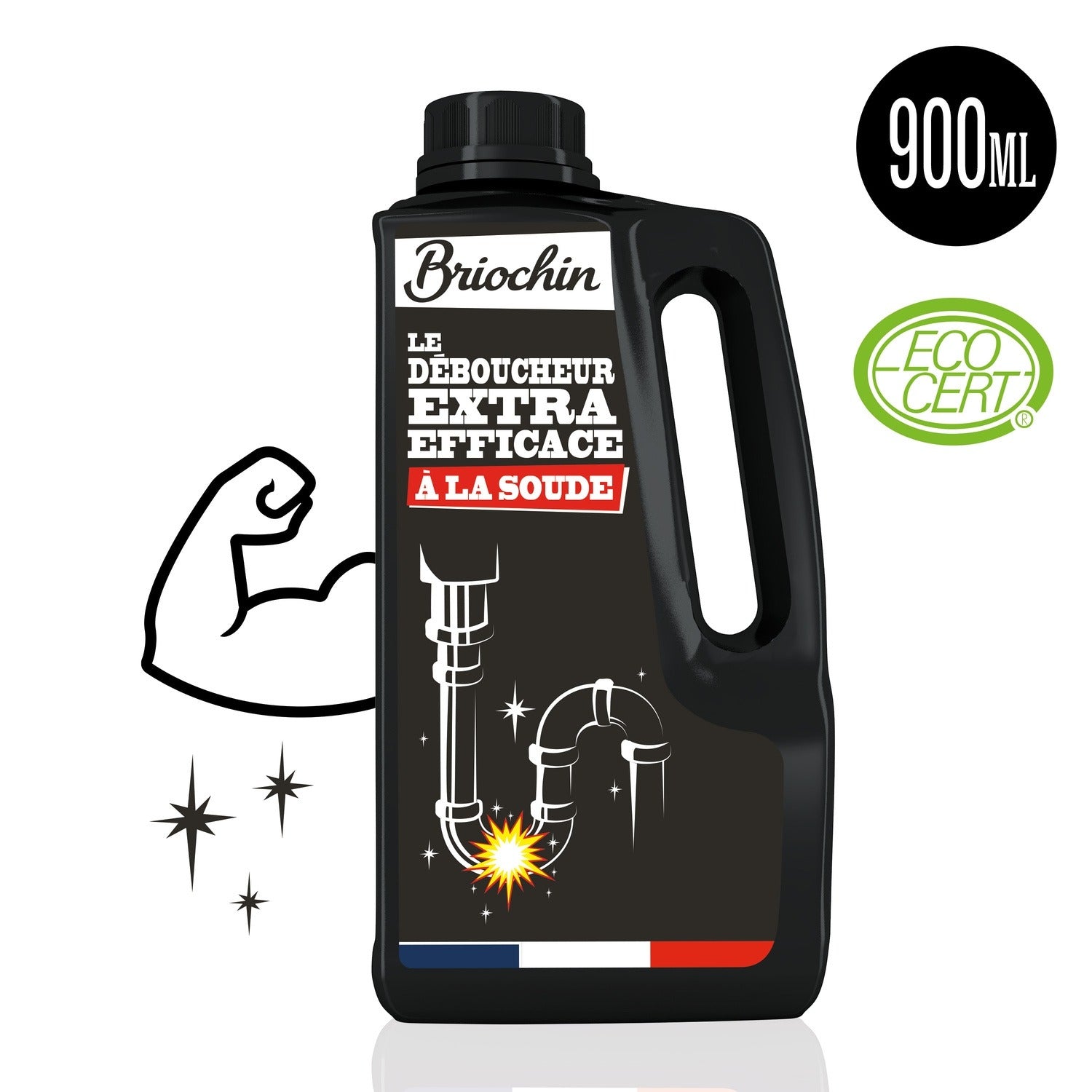 Jacques Briochin Déboucheur Extra-Efficace pour Canalisations 900 ml