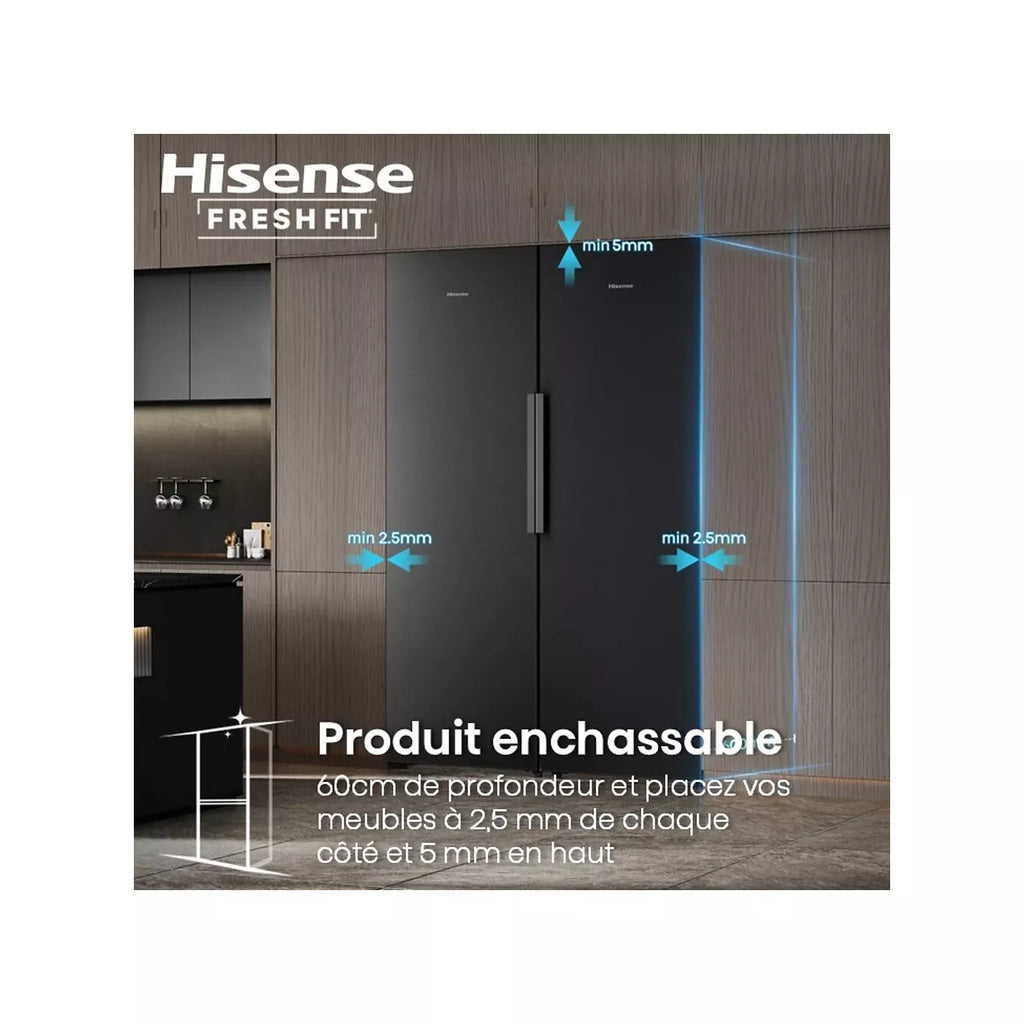 Hisense RB5K330GSFC Réfrigérateur Combo 330 Litres Noir