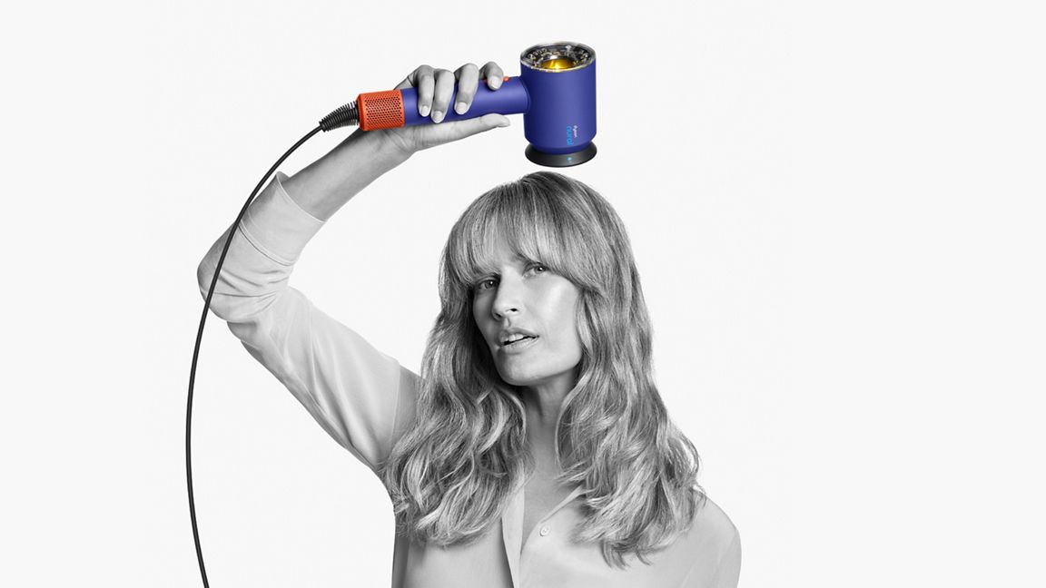 Dyson Supersonic Nural HD16 Sèche-cheveux professionnel ionique, 1600 W, 4 réglages de chaleur, 3 réglages de vitesse, avec accessoires, Bleu Periwinkle/Bleu Topaze, Prise UK