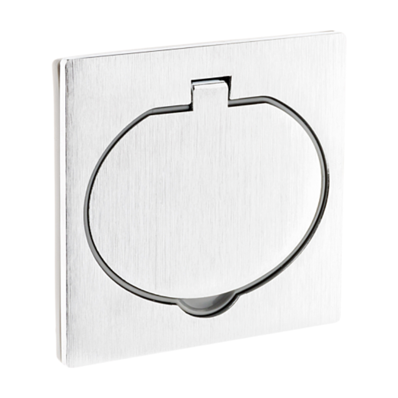 Zenitech Prise de sol 16 A, 2 broches + terre, IP44, aluminium brossé