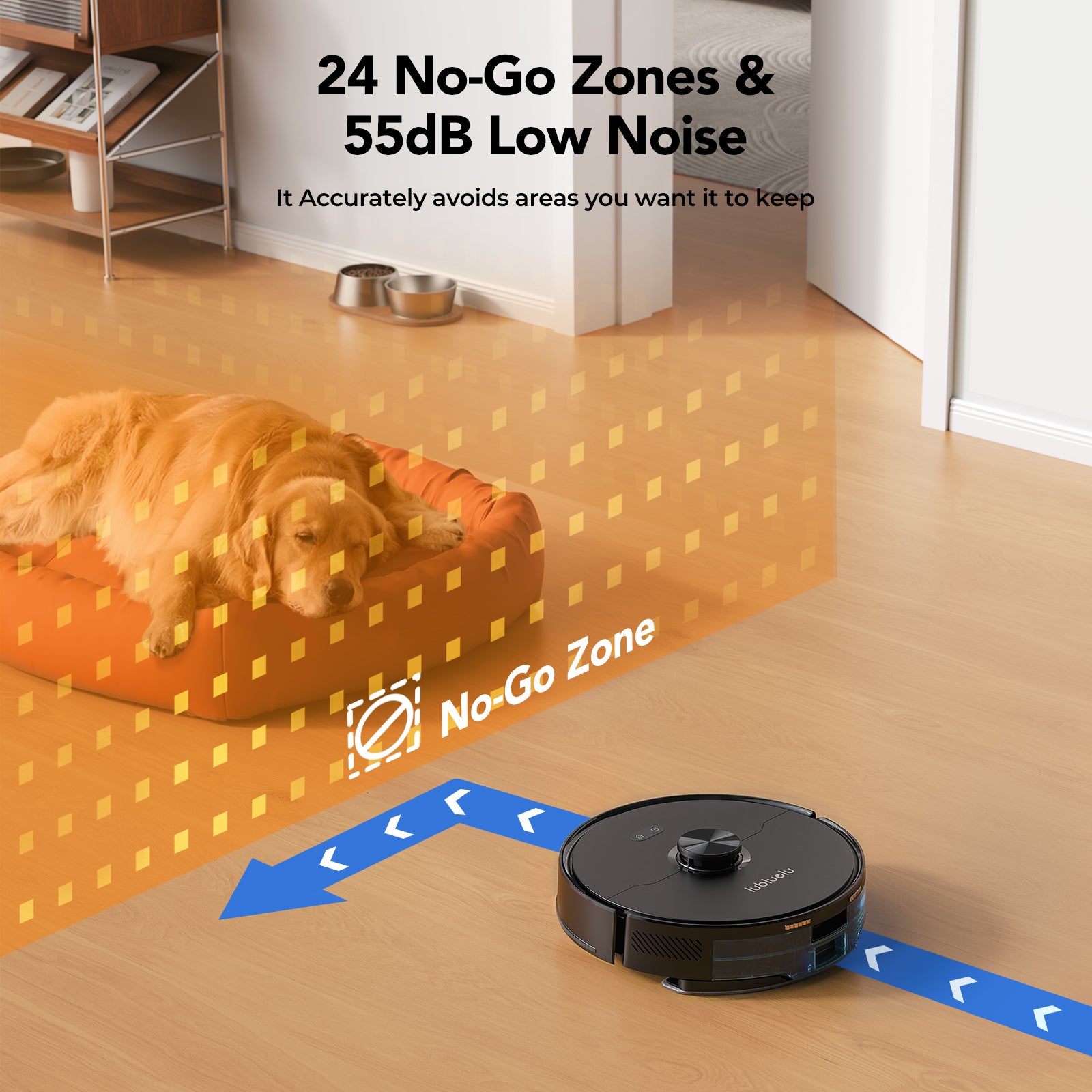 Lubluelu L15 Ultra Aspirateur robot 3-en-1 avec lavage, aspiration puissante de 4000 Pa, navigation laser, cartographie en 5 étapes, silencieux à 55 dB, contrôle via application, idéal pour les poils d’animaux, les tapis et les sols durs