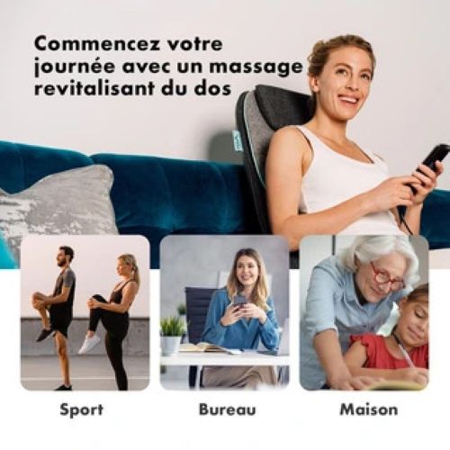 ZEN Olympus - Siège de massage - 3 types de massage : Shiatsu Max, Percussion, Roulement - Soulage les muscles et apaise les tensions