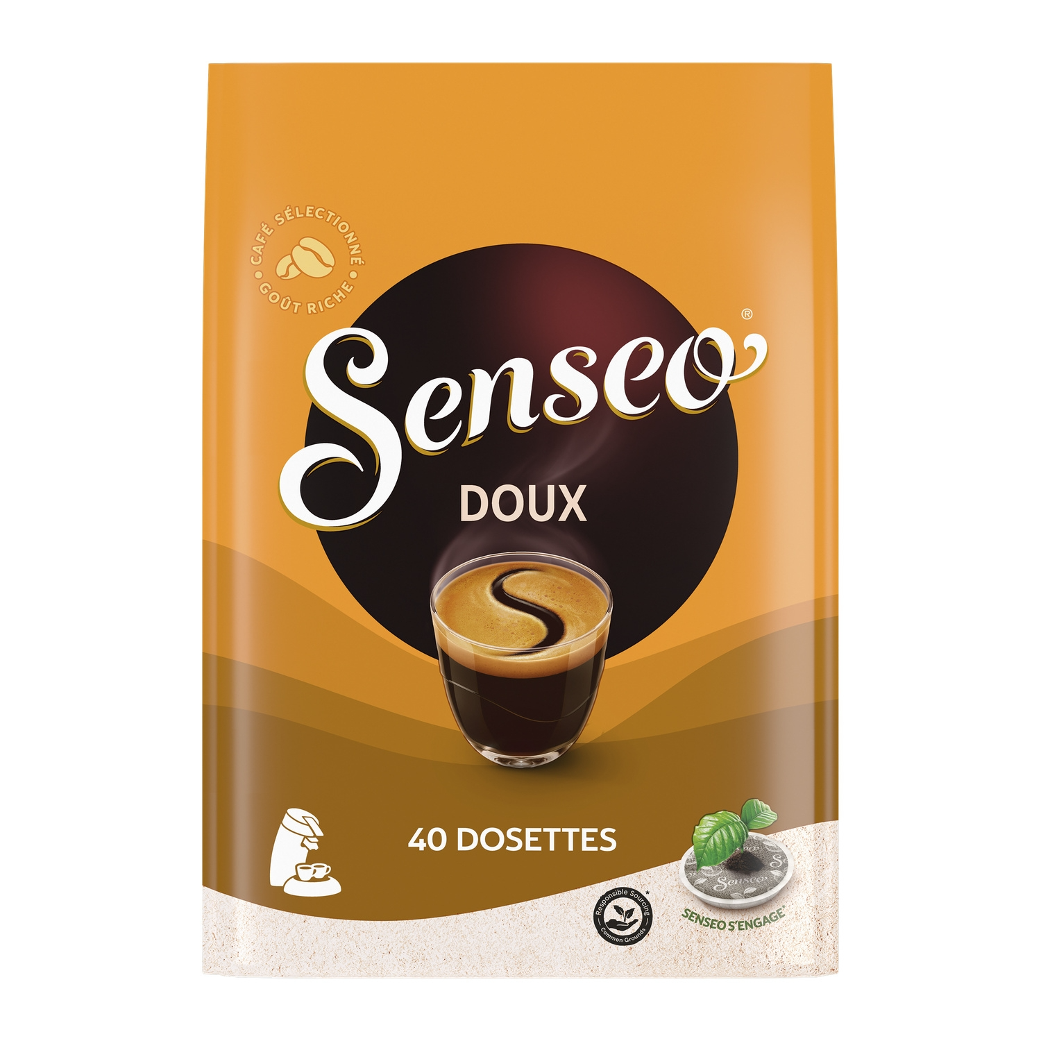 Senseo Dosettes de Café Doux 40 unités (277 g)