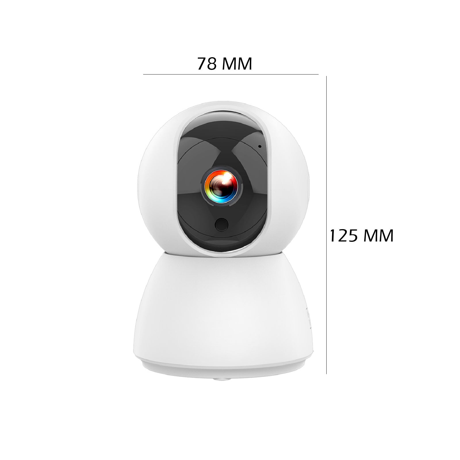 KYF Caméra de sécurité intérieure filaire rotative motorisée Full HD 4 MP avec P/T et sirène d'alarme intégrée