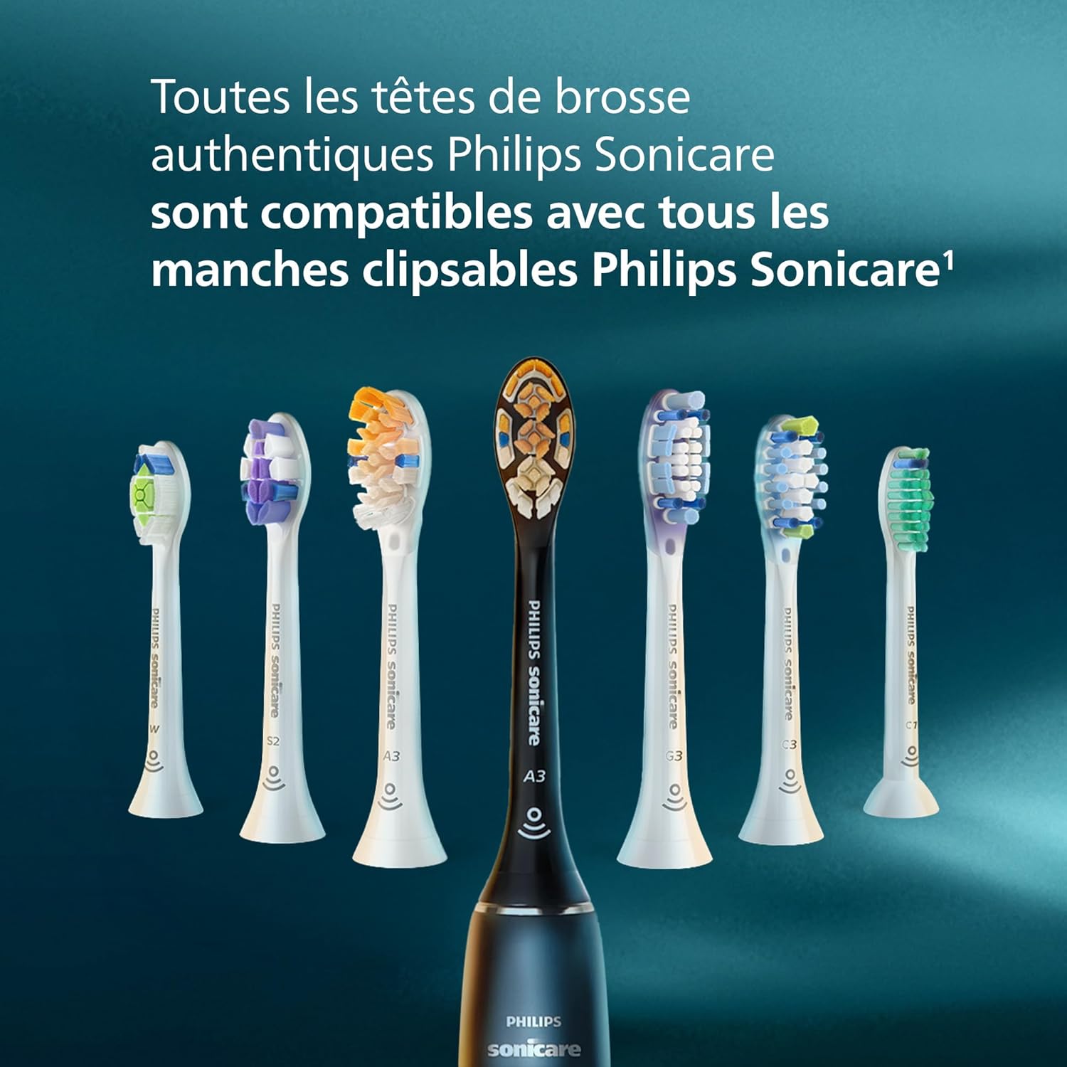 Philips Sonicare InterCare HX9004/87 - Lot de 4 Têtes de Brosse à Dents Électrique - Nettoyage Interdentaire - Blanc