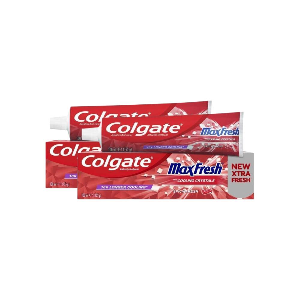Colgate Max Fresh Dentifrice Cool Spicy Fresh - 100 ml - Lot de 2 (2 x 100 ml = 2 tubes)