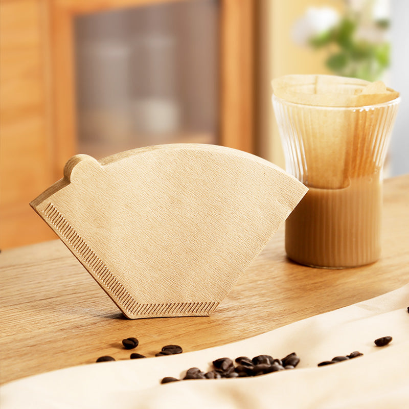 Maxcook Filtres à café #4 jetables non blanchis en papier naturel 16,5 cm - 100 pièces