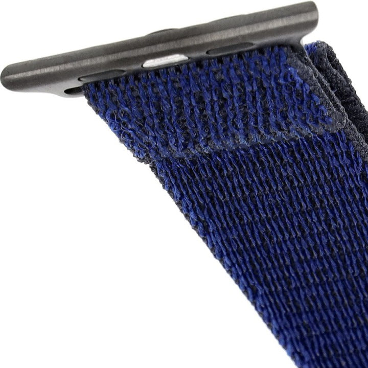 FIXED Bracelet en Nylon pour Apple Watch 42/44/45/46 mm - Bleu Foncé