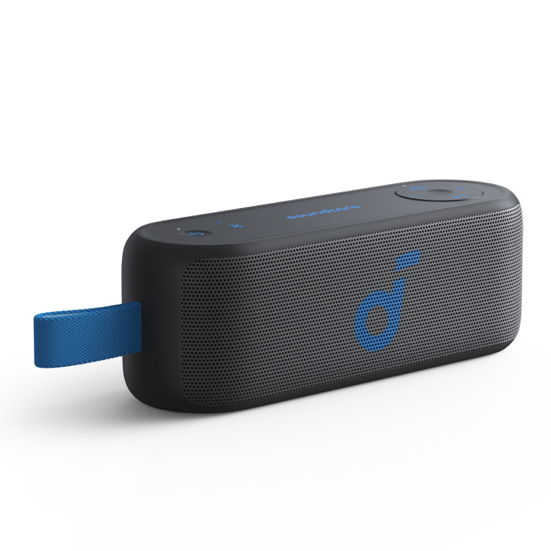 soundcore Select 3 Enceinte, Son stéréo 16 W, Technologie BassUpTM, Conception ultra pratique, Autonomie 20 h, Étanche IPX7, Idéale pour aventures en plein air