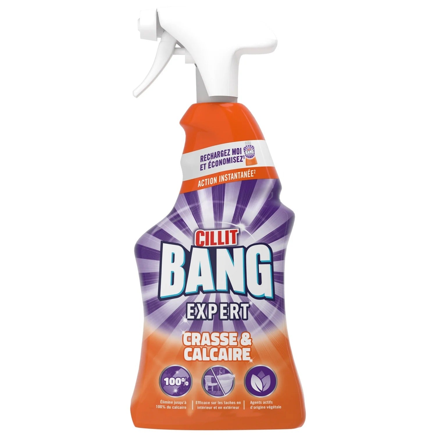CILLIT BANG Expert Spray anticalcaire et dégraissant formule anti-redépôt 750 ml