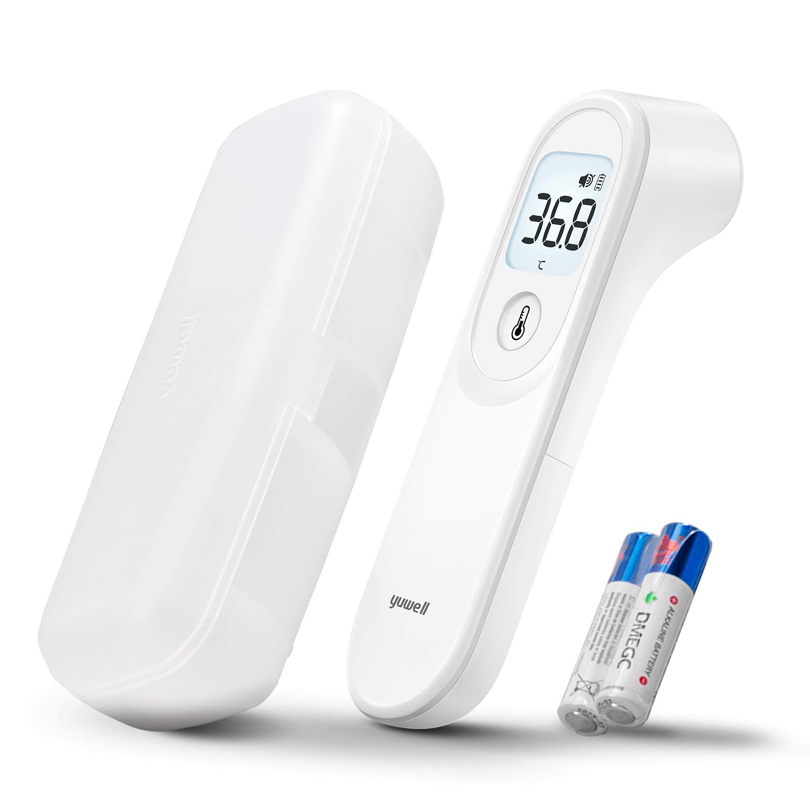 yuwell Thermomètre frontal pour adultes et enfants | Qualité médicale, thermomètre numérique sans contact, adapté aux bébés | Mesure en 1 s, alerte de température élevée, grand écran